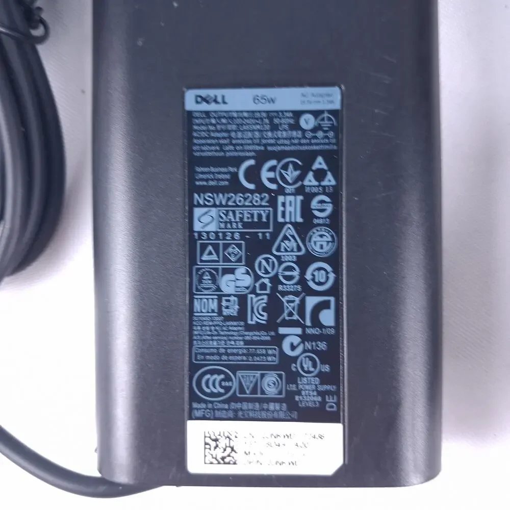 Dell Latitude E5450 65W AC Adapter Charger 19.5V 3.34A 0JNKWD 0G4X7T 0FPC2Y Cord